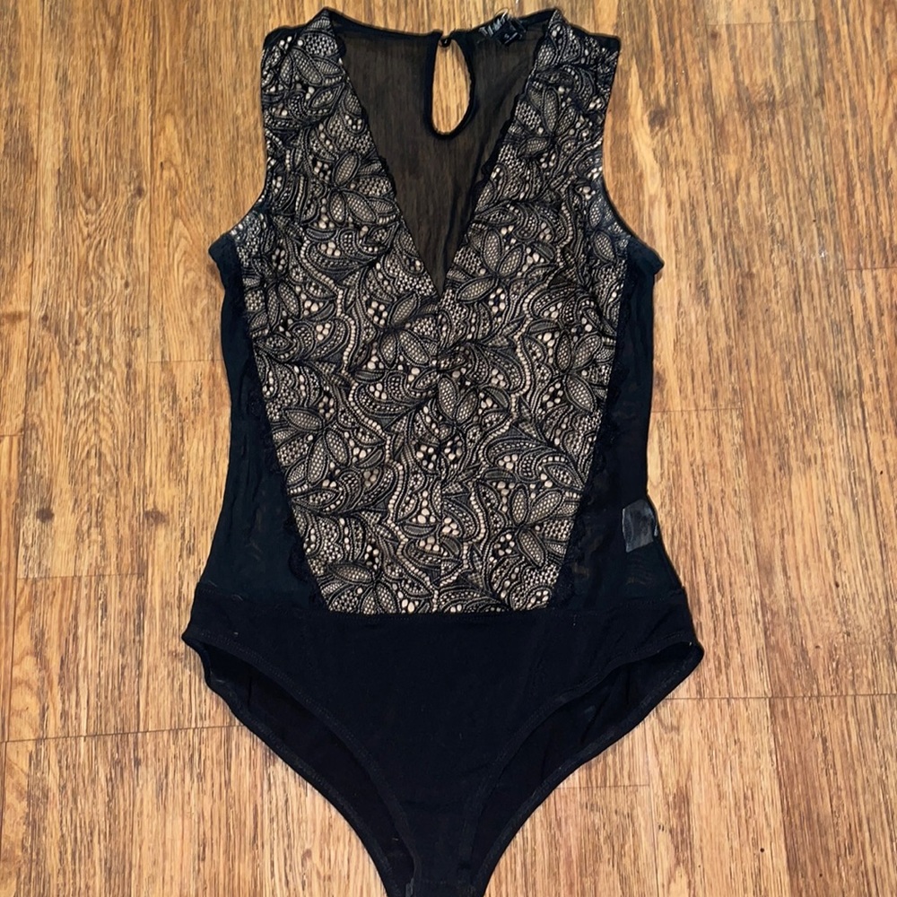 Black Sleeveless Bodysuit sz S